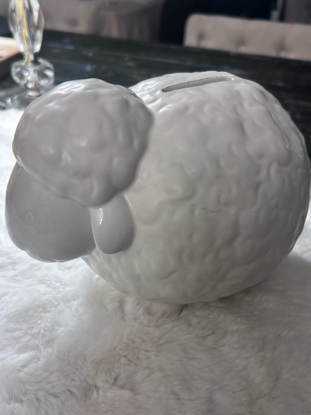 Hallmark Med Sheep Lamb Ceramic Coin Bank Piggy Bank Home Decor Baby